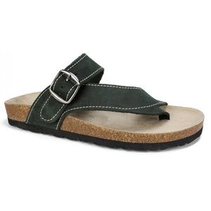 NWT White Mountain Carly Leather Sandal in Black